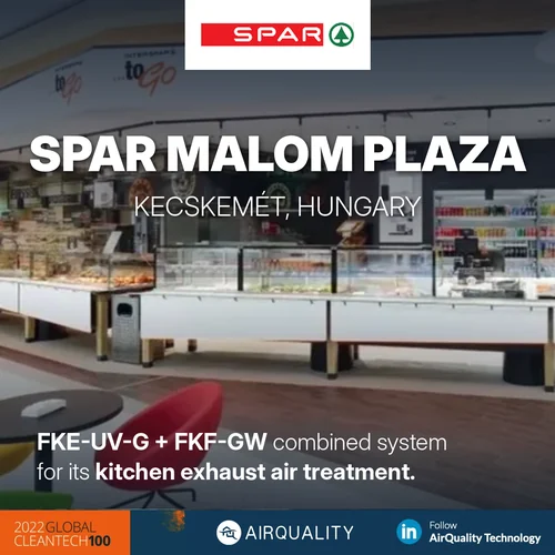 SPAR, Malom Plaza – FKE-UV-G és FKF-GW kombinált rendszer a konyhai elszívott levegő kezelésére